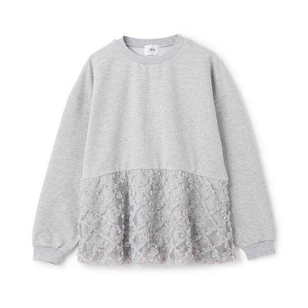 【リンク】ジャガードペプラムトレーナー