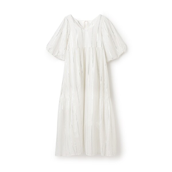 【リンク】ラメストライプ/花柄ワンピース