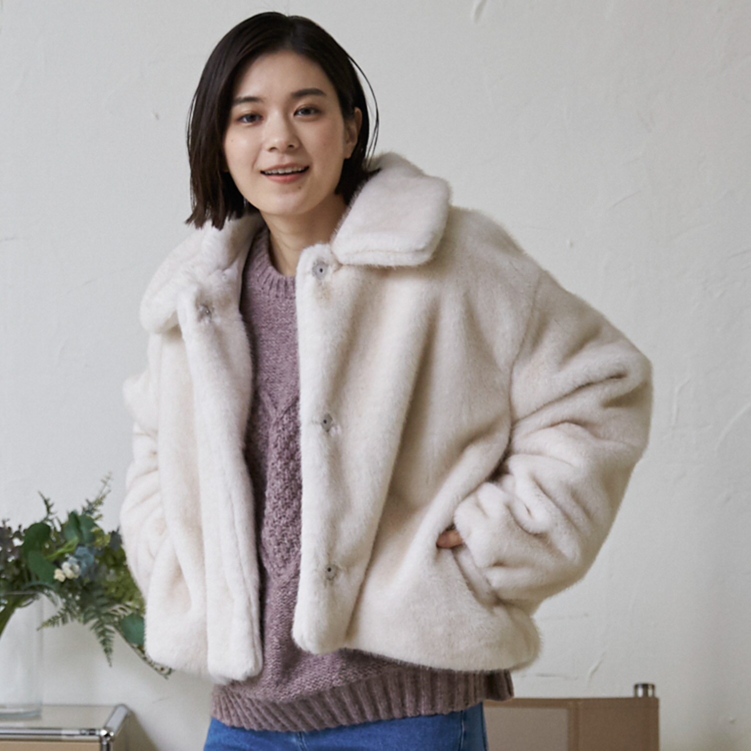 【親子リンク】フェイクファージャケット