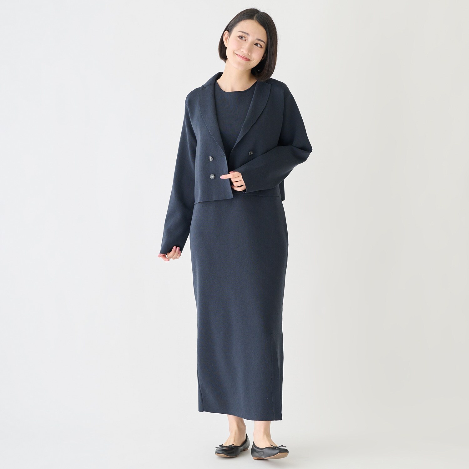 【フォーマル】ニットジャケットワンピースセット