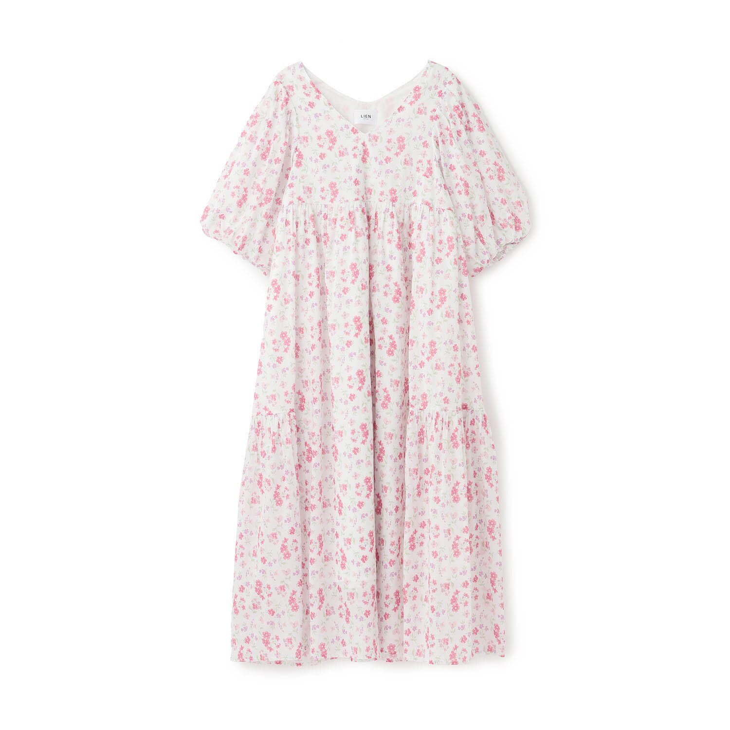 【親子リンク】花柄Aラインワンピース