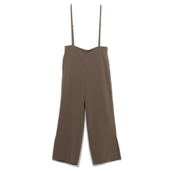 ショルダーストラップつきワイドパンツ
