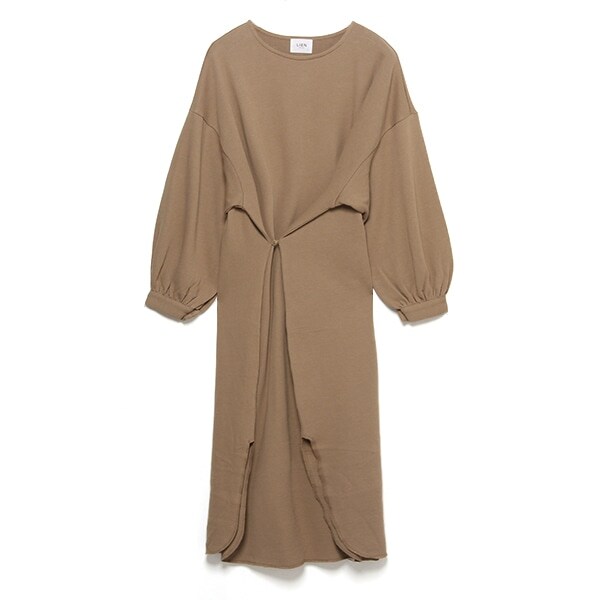 裏毛 タック入りワンピース