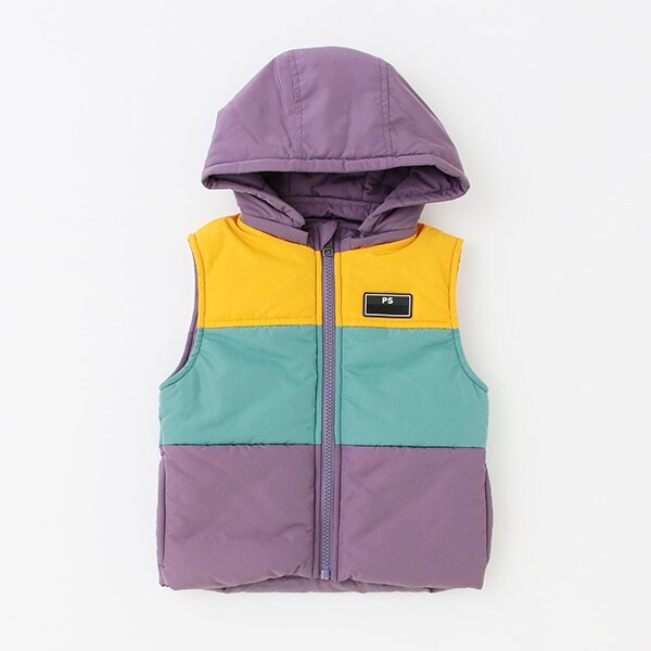 ベビー 切替え中綿ベスト