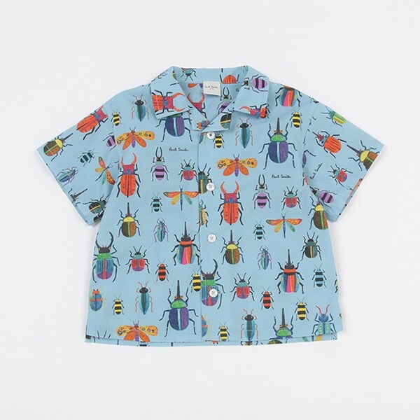 昆虫総柄半袖シャツ
