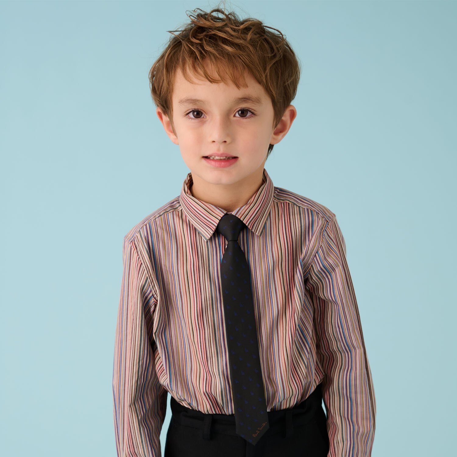 シグネチャーストライプ長袖シャツ