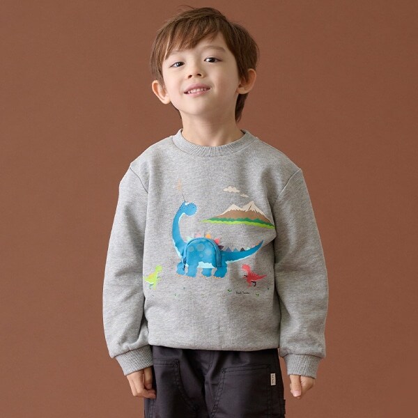 ロボット恐竜ギミック裏毛プルオーバー