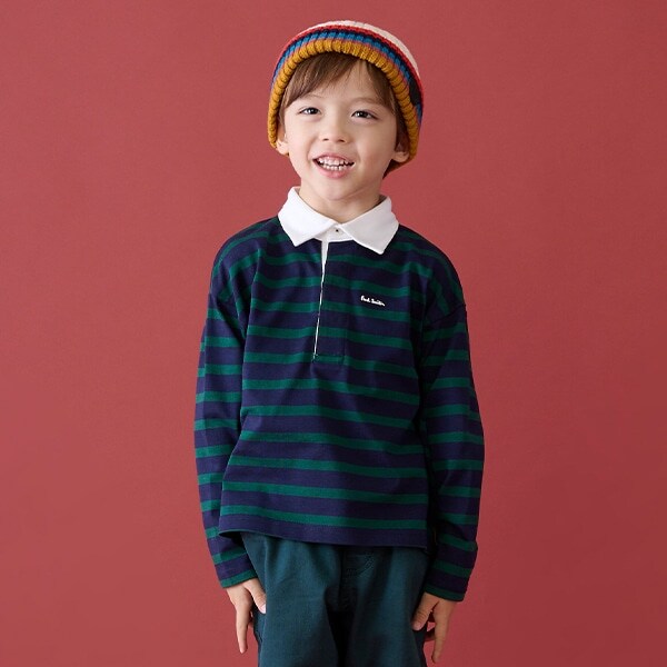 先染めボーダールーズラガーシャツ