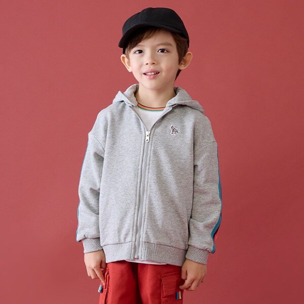 裏毛ゼブラジップパーカ