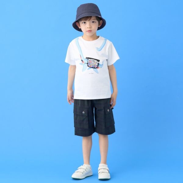 先染めハーフカーゴパンツ