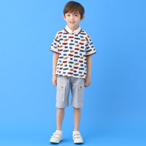 先染めハーフカーゴパンツ