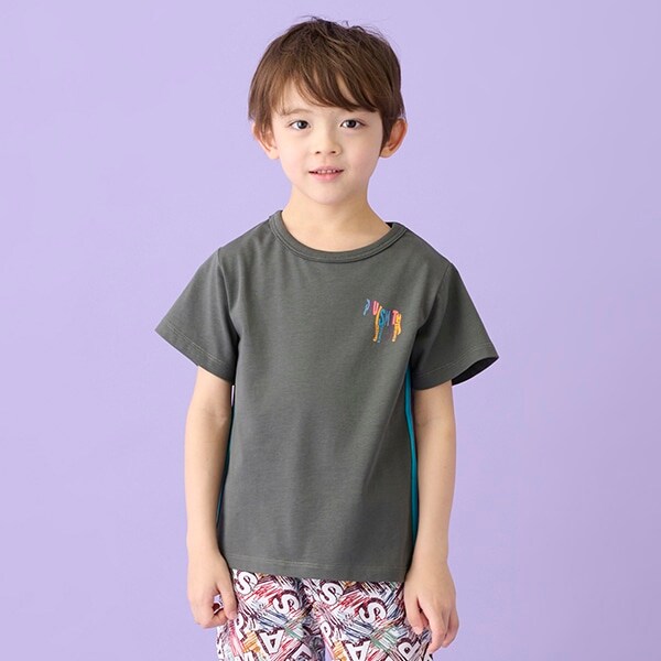 脇ラインゼブラ半袖Tシャツ