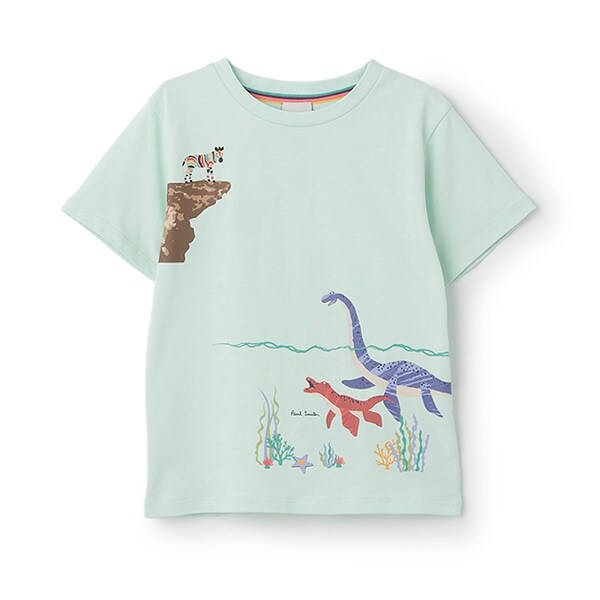 ゼブラ恐竜半袖Tシャツ