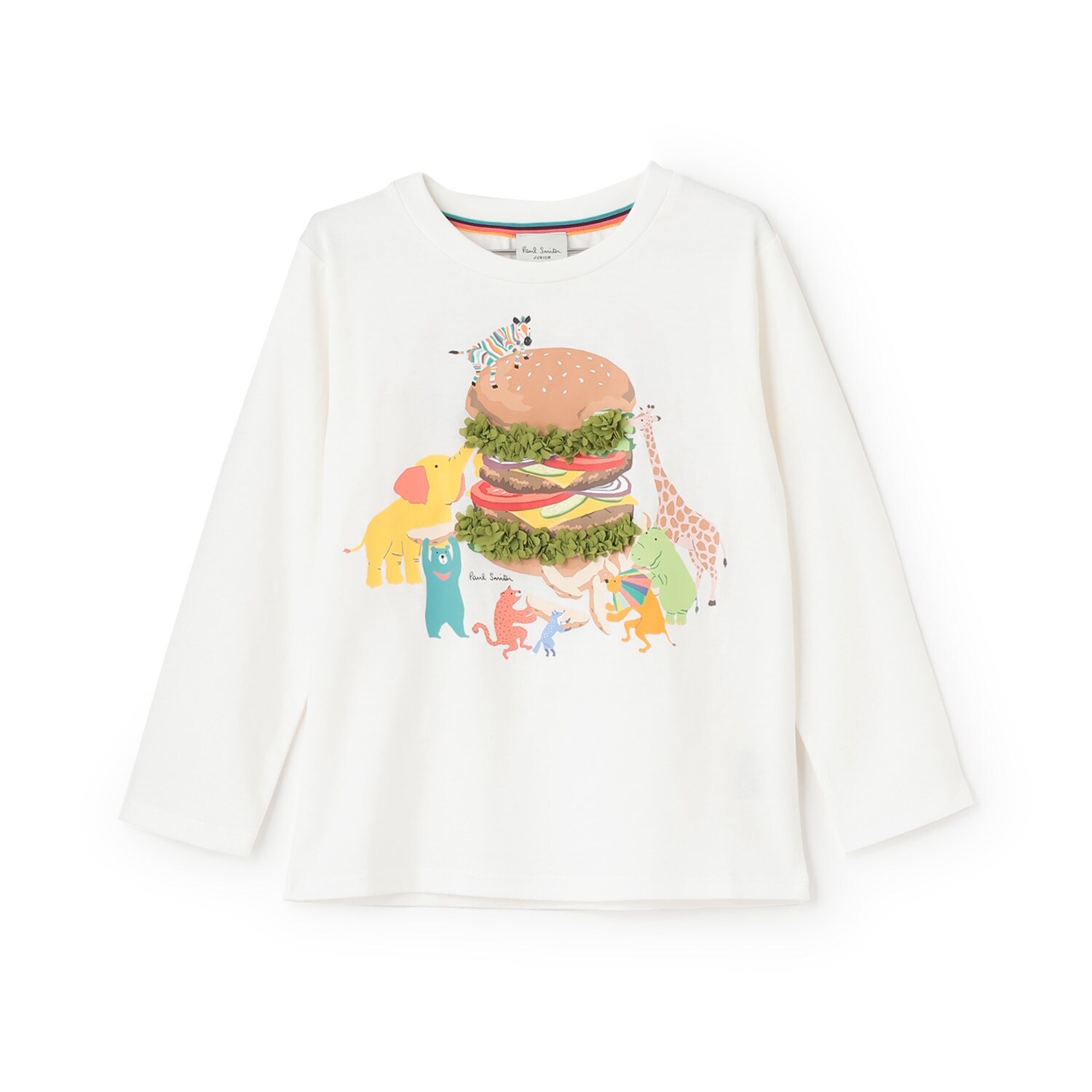 アニマルハンバーガー長袖Tシャツ
