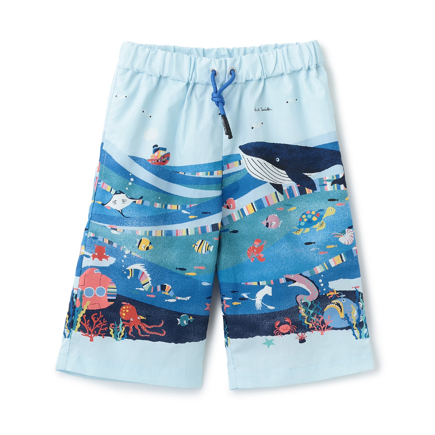 海柄・街柄パネルプリント6分丈パンツ