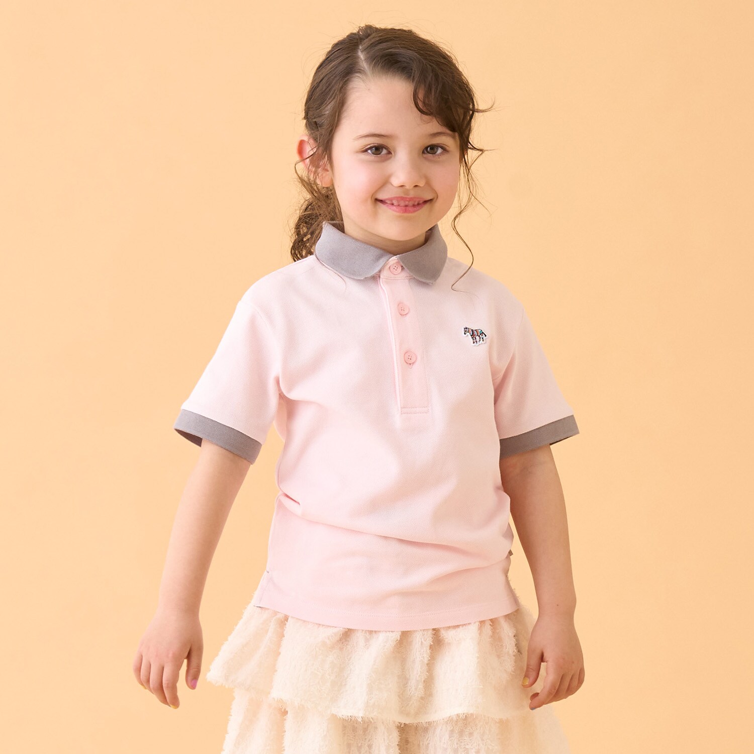 配色衿半袖ポロシャツ