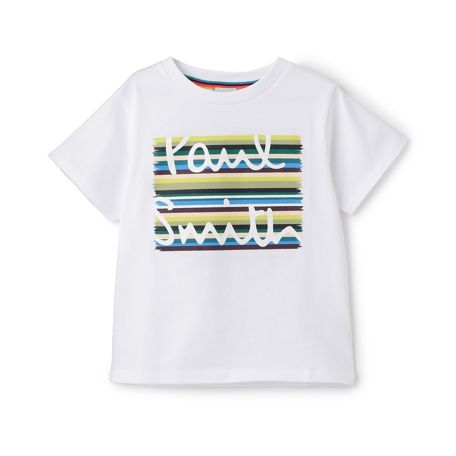 ストライプロゴ半袖Tシャツ