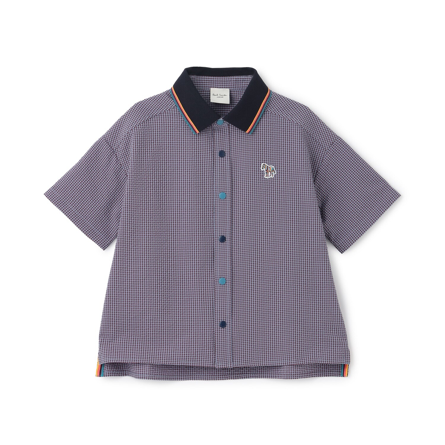 シアサッカー半袖シャツ