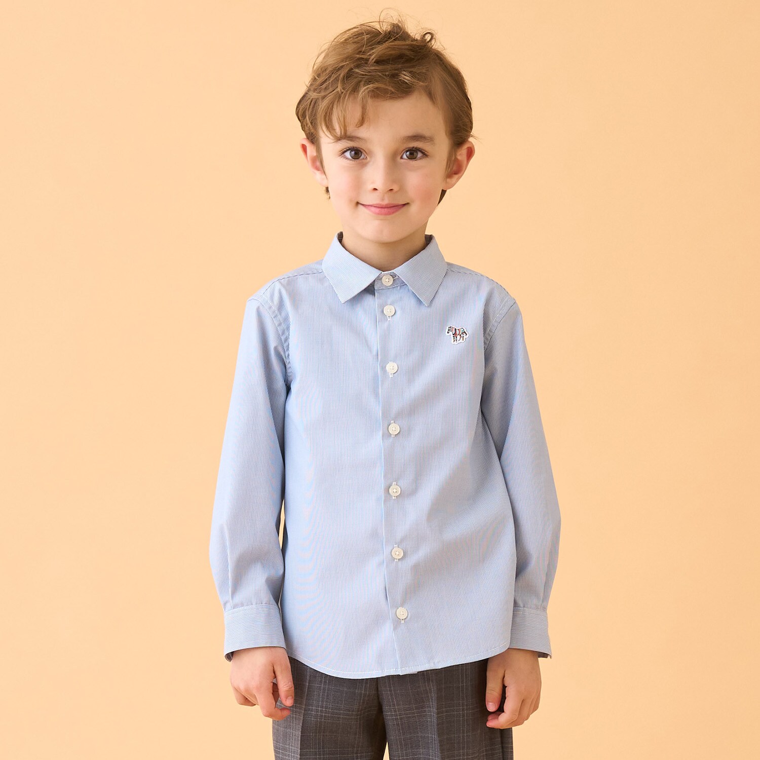 ストライプ長袖シャツ