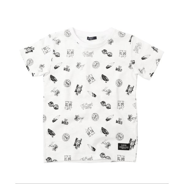 スラブ天竺・イラスト柄半袖Tシャツ