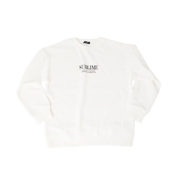 裏毛・ドロップショルダーミニマムロゴトレーナー