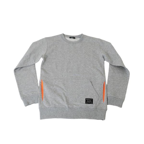 ミニ裏毛・配色ポケットトレーナー