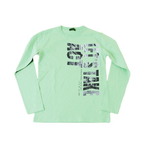 VORTEX天竺・縦ロゴフォトプリント長袖Tシャツ