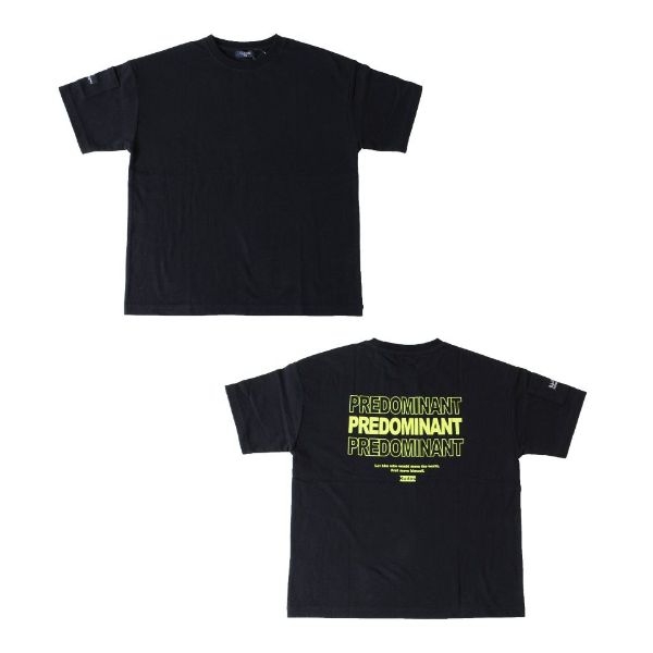 OE天竺・抗菌防臭加工ドロップショルダーバックロゴ袖ポケット半袖Tシャツ