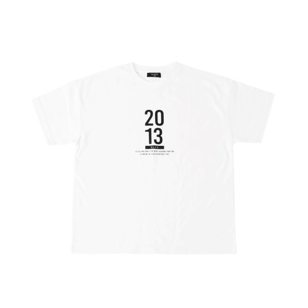 天竺・ドロップショルダーナンバープリント半袖Tシャツ