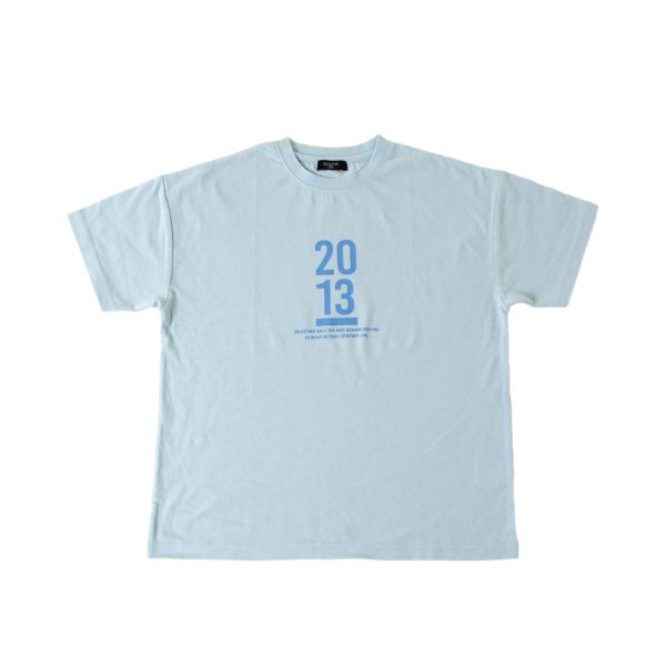 天竺・ドロップショルダーナンバープリント半袖Tシャツ