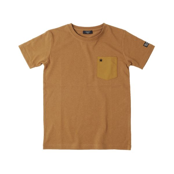 天竺・ポケットスター刺繍半袖Tシャツ