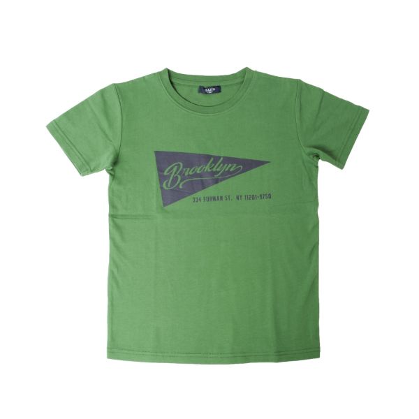 【大人向けサイズあり】スエード天竺・シティロゴプリント半袖Tシャツ