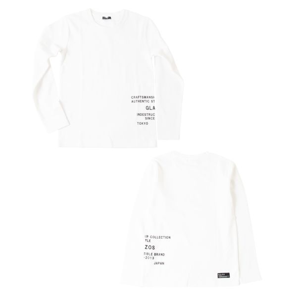 スムース・サイドロゴプリント長袖Tシャツ