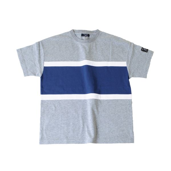 天竺・ドロップショルダー切替デザイン半袖Tシャツ