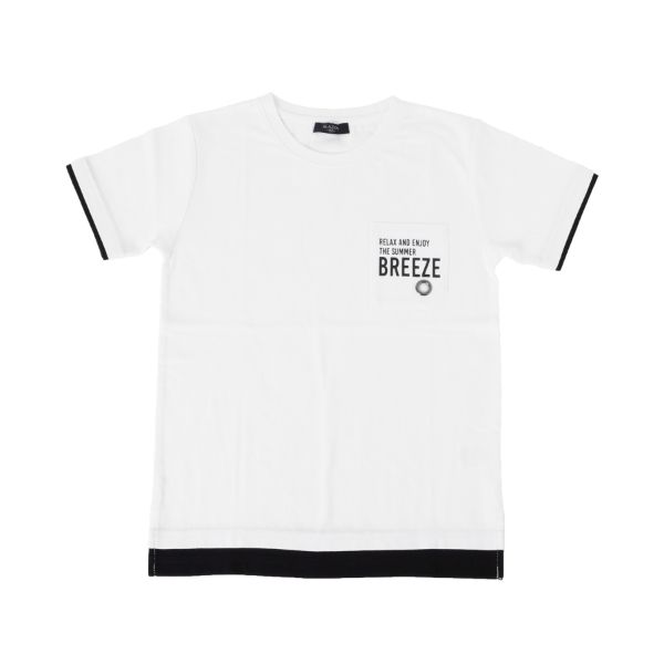 天竺・接触冷感アイレットポケット半袖Tシャツ