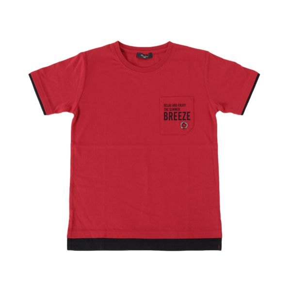 天竺・接触冷感アイレットポケット半袖Tシャツ