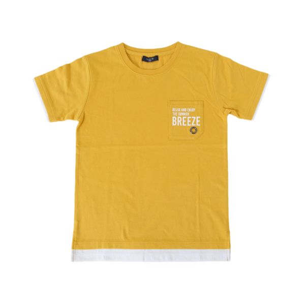 天竺・接触冷感アイレットポケット半袖Tシャツ