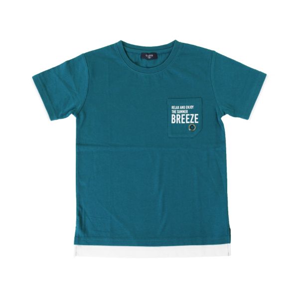 天竺・接触冷感アイレットポケット半袖Tシャツ