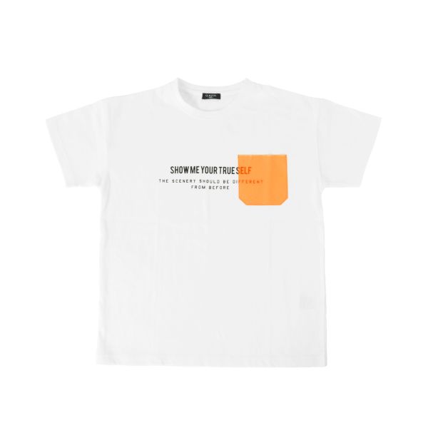 天竺・接触冷感ドロップショルダー異素材ポケット半袖Tシャツ