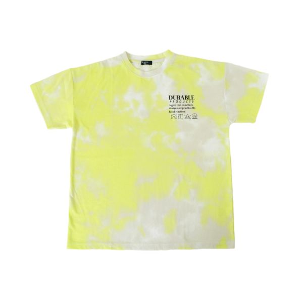 天竺・ドロップショルダータイダイプリント半袖Tシャツ