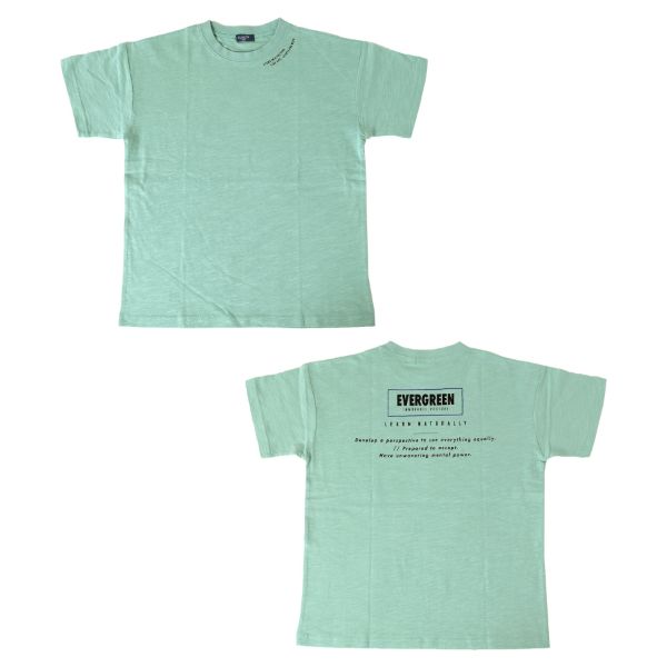 【大人向けサイズあり】スラブ天竺・ドロップショルダーランダムバックプリント半袖Tシャツ