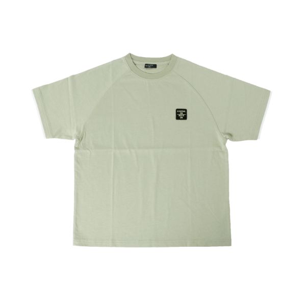 天竺・ドロップショルダーラグラン刺繍半袖Tシャツ