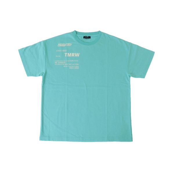 天竺・ドロップショルダーシンプルロゴ半袖Tシャツ