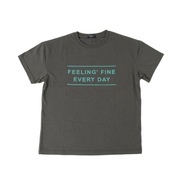 天竺・ドロップショルダーネオンカラーロゴ半袖Tシャツ