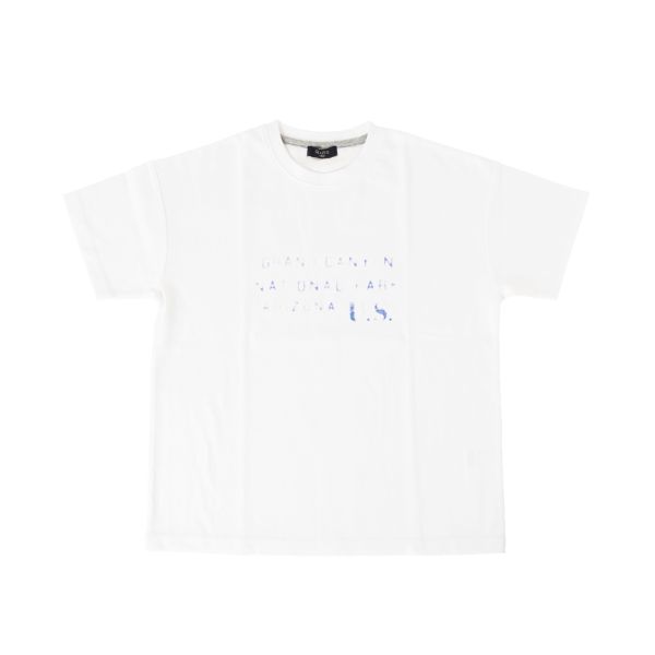 【大人向けサイズあり】ＯＥ天竺・接触冷感ドロップショルダーステンシルプリント半袖Tシャツ