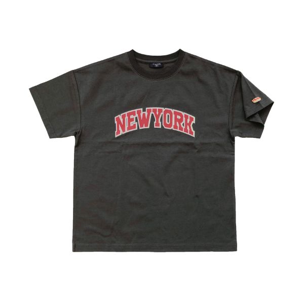 天竺・接触冷感ドロップショルダー袖刺繍入りシティロゴ半袖Tシャツ