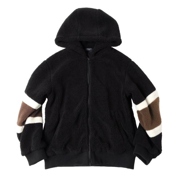 シープボア・ジップアップフードーパーカー