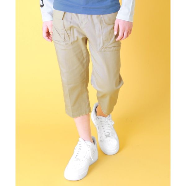 [ストレート]ツイルストレッチ・ガーデンポケット７分丈パンツ