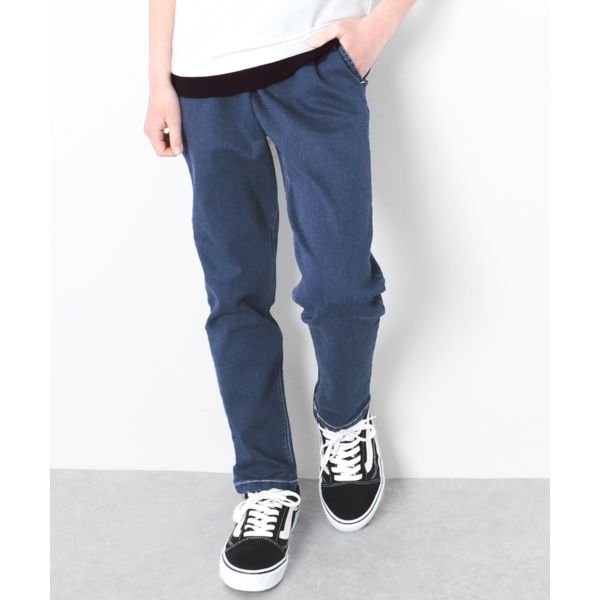 [テーパード]スーパーストレッチデニム・タックパンツ