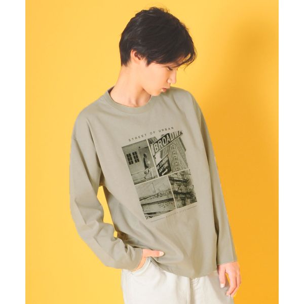 天竺・アソートプリント長袖Tシャツ